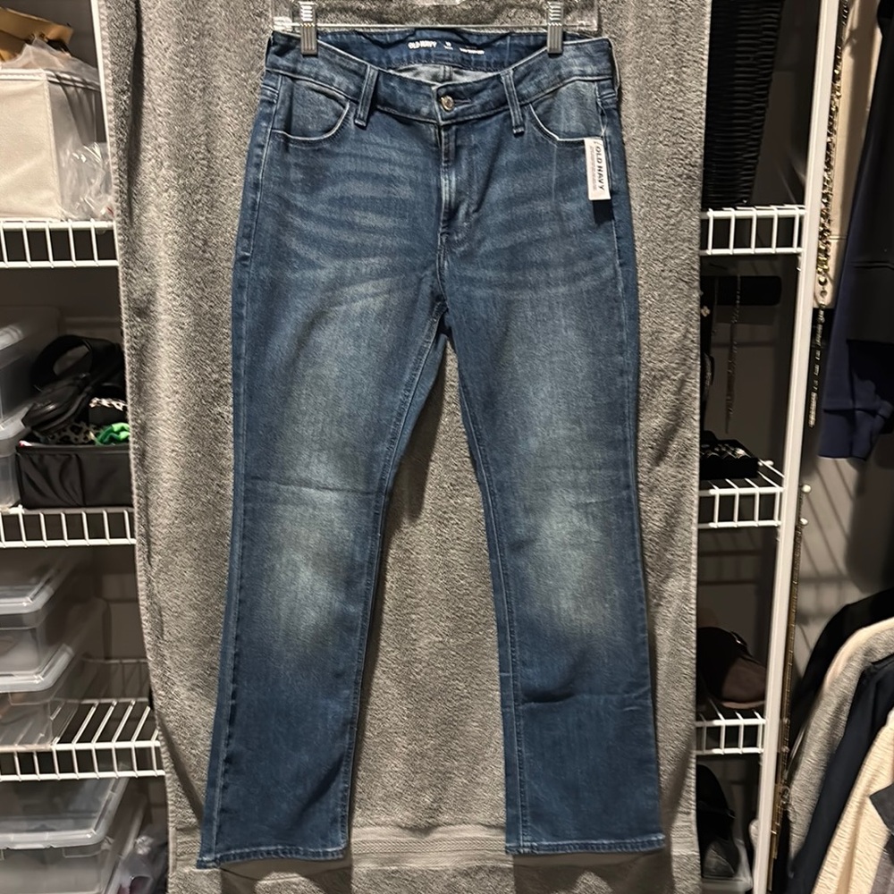 Old Navy Blue Boot Cut Jeans with Classic Medium Wash